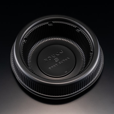 リスパック 丼容器 ホット麺丼2 中皿 黒 RHDT711 50枚/袋（ご注文単位4袋）【直送品】