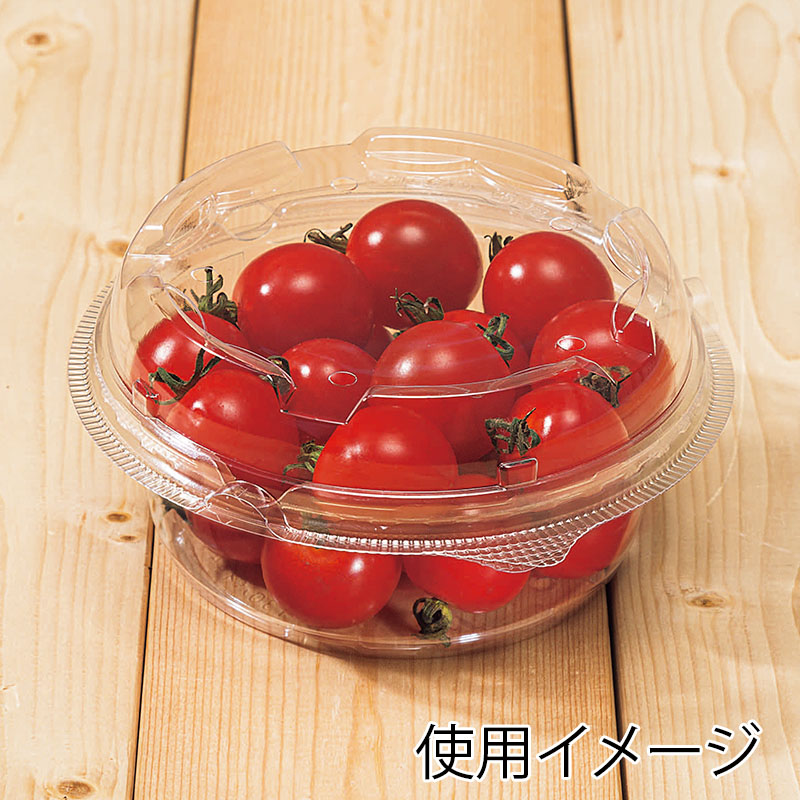 リスパック 青果容器　バイオ　つみたてM 130パイ44　穴10 PBTU141 50枚/袋（ご注文単位10袋）【直送品】