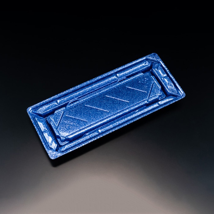 リスパック 寿司容器　バイオPS　美枠寿司　本体 1-5B FAPR105　ステラブルー 50枚/袋（ご注文単位16袋）【直送品】