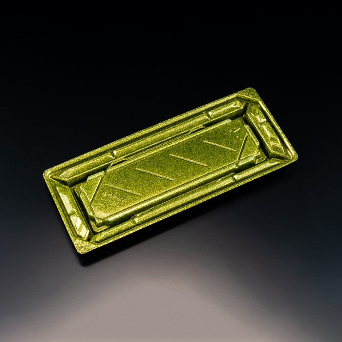 リスパック 寿司容器　バイオPS　美枠寿司　本体 1-5B FAPR106　ステラグリーン 50枚/袋（ご注文単位16袋）【直送品】