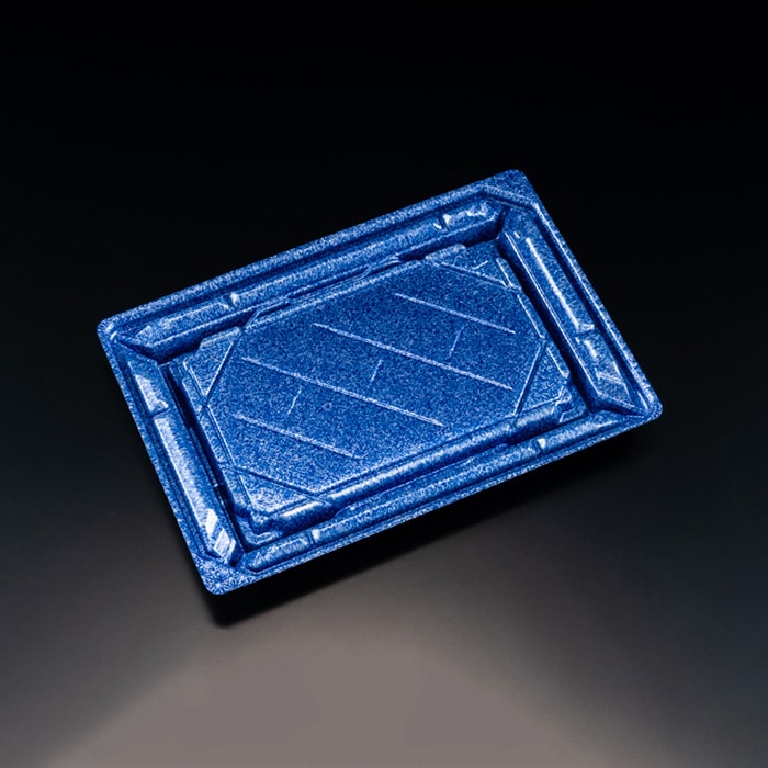 リスパック 寿司容器　バイオPS　美枠寿司　本体 2-4B FAPR285　ステラブルー 50枚/袋（ご注文単位12袋）【直送品】