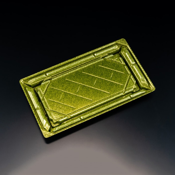 リスパック 寿司容器　バイオPS　美枠寿司　本体 2-5B FAPR316　ステラグリーン 50枚/袋（ご注文単位12袋）【直送品】