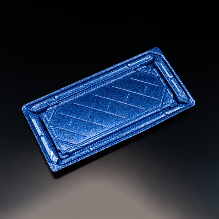 リスパック 寿司容器　バイオPS　美枠寿司　本体 2-6B FAPR345　ステラブルー 50枚/袋（ご注文単位12袋）【直送品】