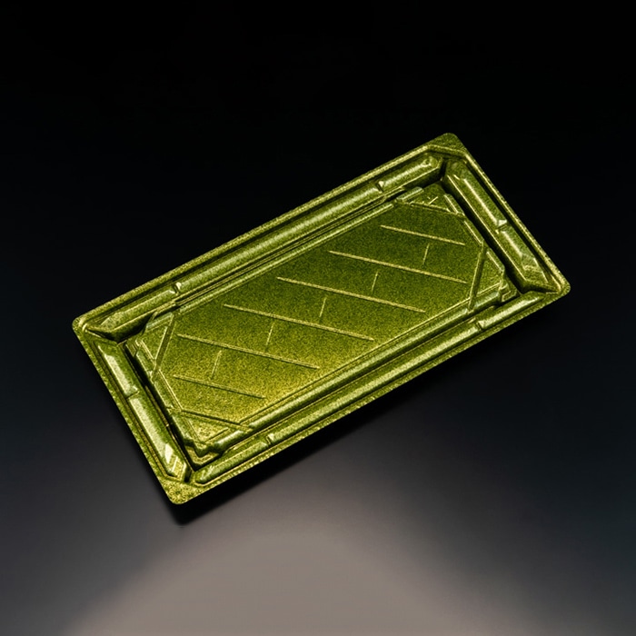 リスパック 寿司容器　バイオPS　美枠寿司　本体 2-6B FAPR346　ステラグリーン 50枚/袋（ご注文単位12袋）【直送品】