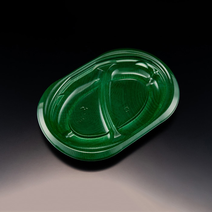 リスパック 惣菜容器　バイオデリカサラエル　本体 D24　B2S RHBL249　K-ビアグリーン 50枚/袋（ご注文単位12袋）【直送品】