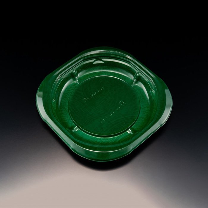 >リスパック 惣菜容器　バイオデリカサラエル　本体 M23　B RHBL609　K-ビアグリーン 50枚/袋（ご注文単位8袋）【直送品】