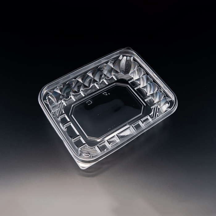 リスパック 惣菜容器　バイオアソートケース　本体 20-16B（38） PBPU721　クリアー 50枚/袋（ご注文単位12袋）【直送品】