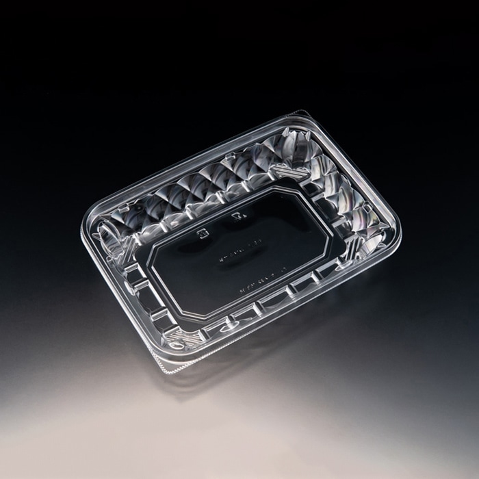 リスパック 惣菜容器　バイオアソートケース　本体 22-16B（38） PBPU821　クリアー 50枚/袋（ご注文単位12袋）【直送品】