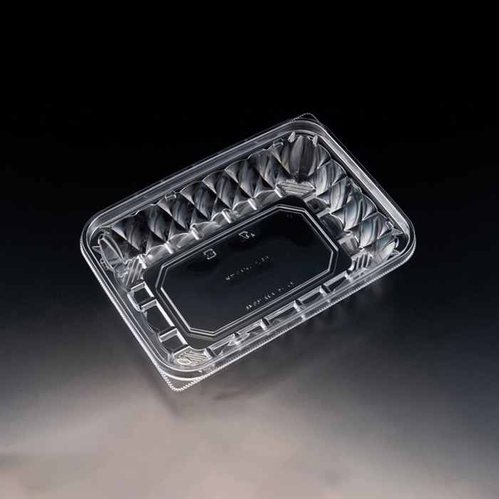 リスパック 惣菜容器 バイオアソートケース 本体 22-16B(48) PBPU831 クリアー 50枚/袋(ご注文単位12袋)【直送品】