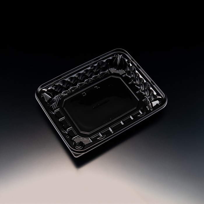 リスパック 惣菜容器　バイオアソートケース　本体 24-20B（38） PBPU912　黒 50枚/袋（ご注文単位8袋）【直送品】