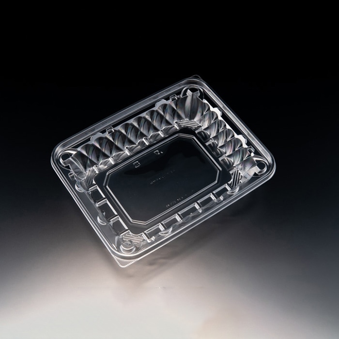 リスパック 惣菜容器 バイオアソートケース 本体 24-20B(48) PBPU921 クリアー 50枚/袋(ご注文単位8袋)【直送品】