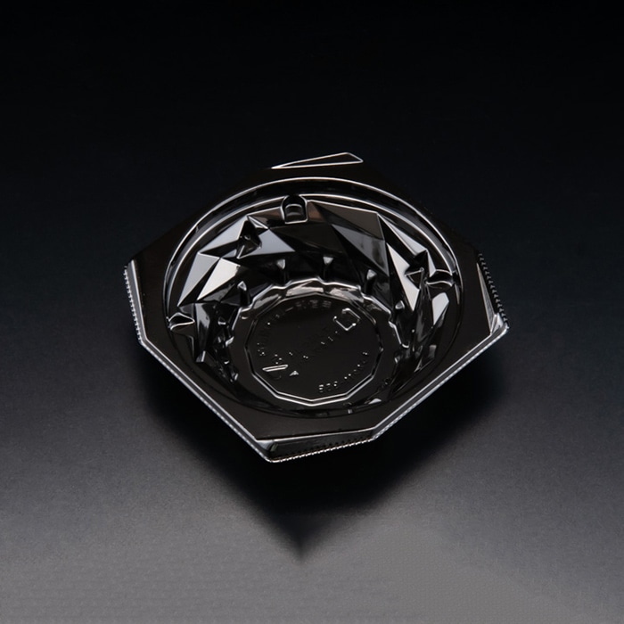 リスパック 惣菜容器　バイオキラカク　本体 11-35B PBPV032　黒 50枚/袋（ご注文単位32袋）【直送品】