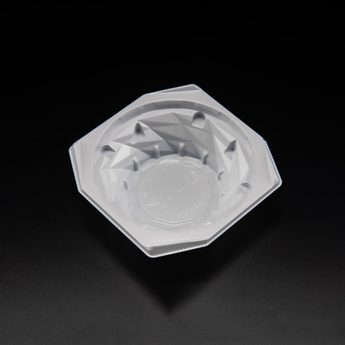 リスパック 惣菜容器　バイオキラカク　本体 11-35B PBPV033　白 50枚/袋（ご注文単位32袋）【直送品】