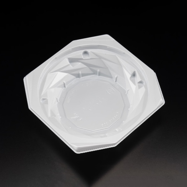 リスパック 惣菜容器　バイオキラカク　本体 13-35B PBPV193　白 50枚/袋（ご注文単位24袋）【直送品】