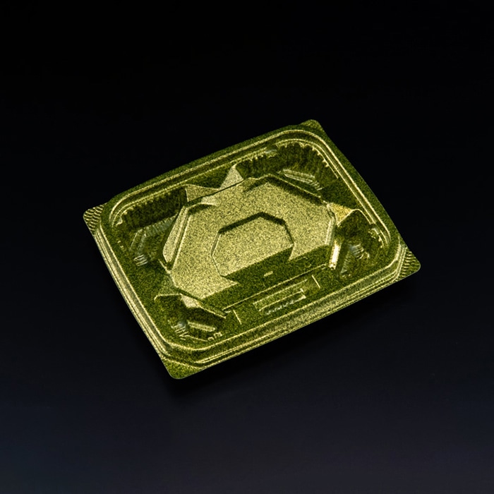 リスパック 刺身容器　バイオ流派　本体 15-12B　盛 FAPK045　ステラグリーン 50枚/袋（ご注文単位24袋）【直送品】