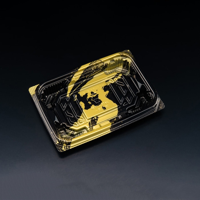 リスパック 刺身容器　バイオ流派　本体 17-12B　平 FAPK093　いとど金BK 50枚/袋（ご注文単位24袋）【直送品】