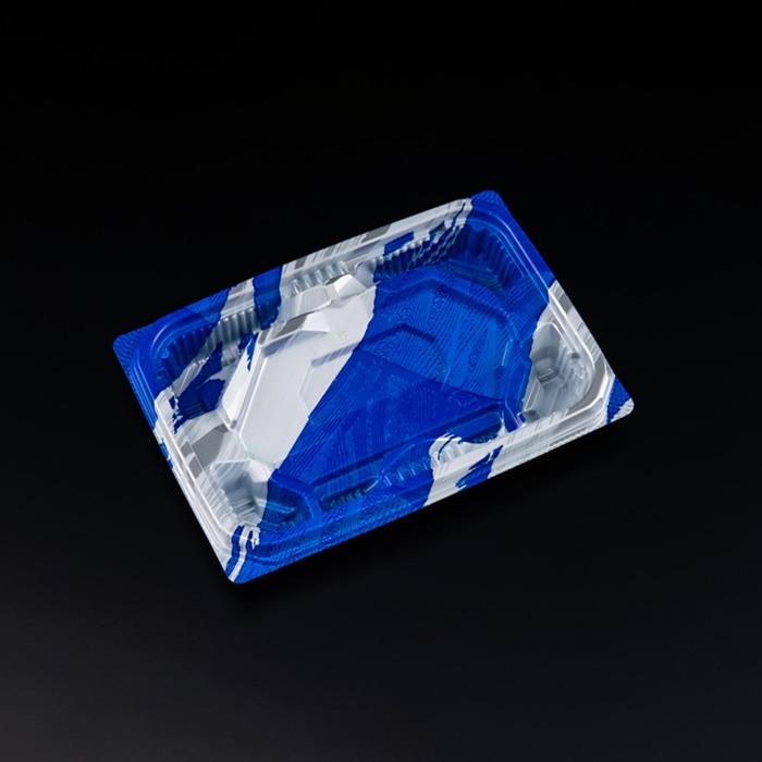 リスパック 刺身容器　バイオ流派　本体 17-12B　盛 FAPK114　めいかい青 50枚/袋（ご注文単位24袋）【直送品】