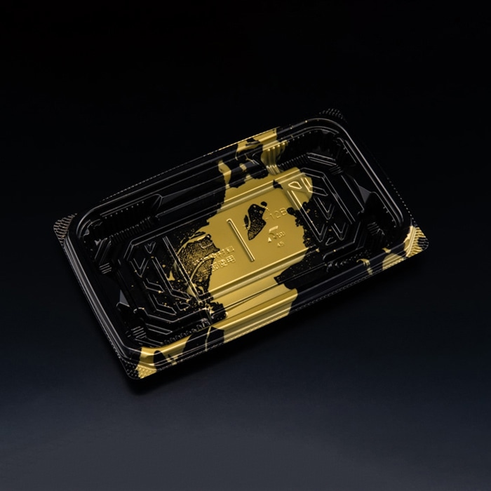 リスパック 刺身容器　バイオ流派　本体 20-12B　平 FAPK233　いとど金BK 50枚/袋（ご注文単位20袋）【直送品】