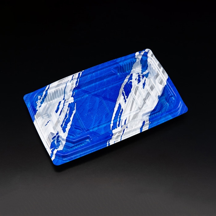 リスパック 刺身容器　バイオ流派　本体 20-12B　平 FAPK234　めいかい青 50枚/袋（ご注文単位20袋）【直送品】