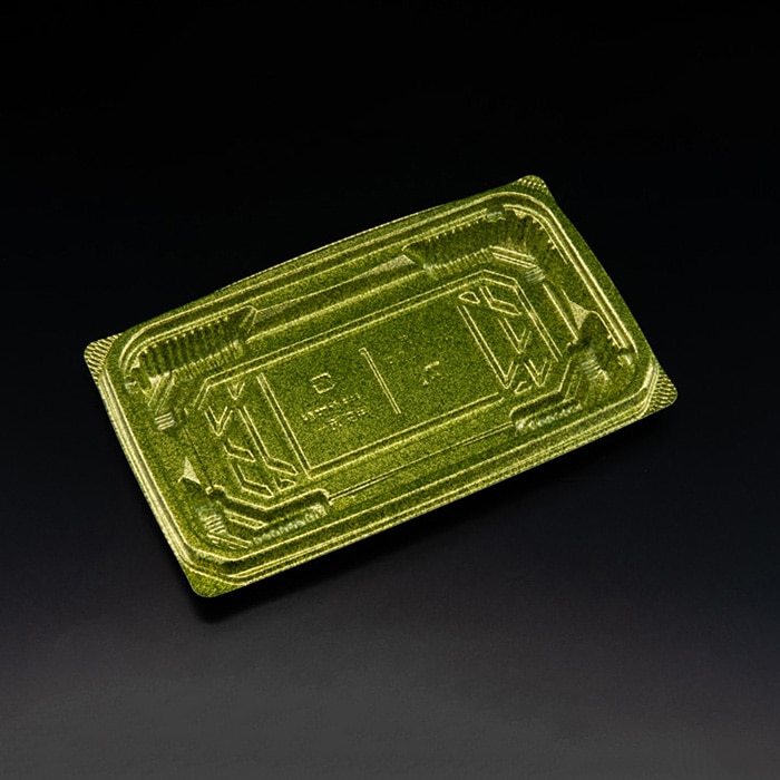 リスパック 刺身容器　バイオ流派　本体 20-12B　平 FAPK235　ステラグリーン 50枚/袋（ご注文単位20袋）【直送品】