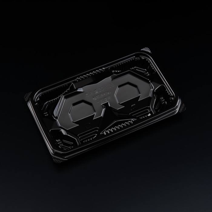 リスパック 刺身容器　バイオ流派　本体 20-12B　盛 FAPK251　黒 50枚/袋（ご注文単位20袋）【直送品】