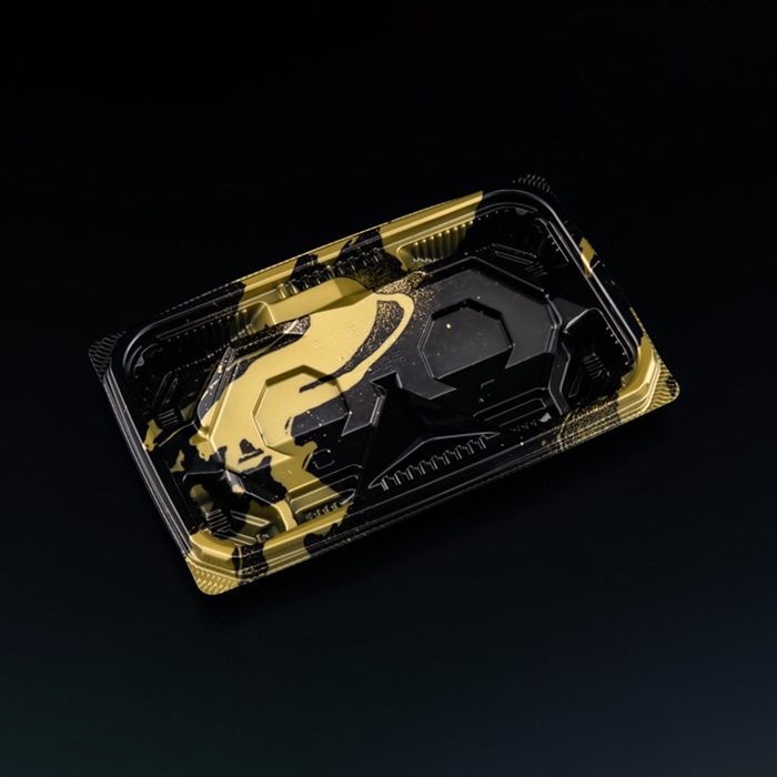 リスパック 刺身容器 バイオ流派 本体 20-12B 盛 FAPK253 いとど金BK 50枚/袋(ご注文単位20袋)【直送品】