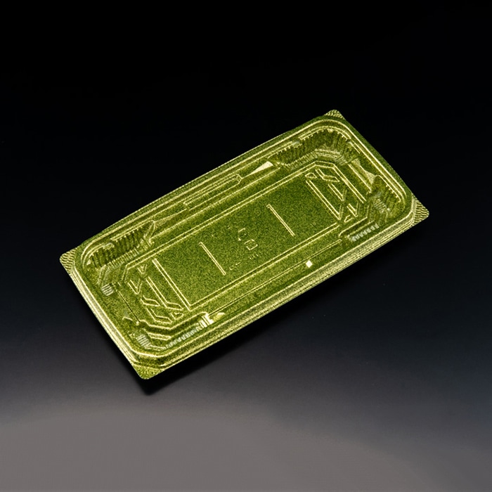 リスパック 刺身容器 バイオ流派 本体 25-12B 平 FAPK375 ステラグリーン 50枚/袋(ご注文単位16袋)【直送品】