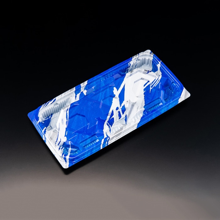 リスパック 刺身容器 バイオ流派 本体 25-12B 盛 FAPK394 めいかい青 50枚/袋(ご注文単位16袋)【直送品】