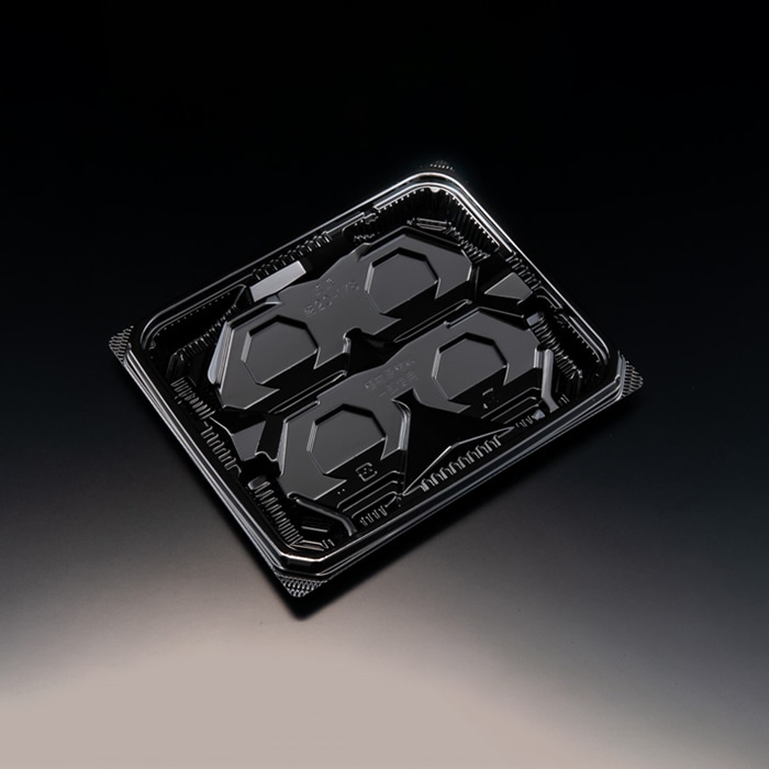 リスパック 刺身容器 バイオ流派 本体 20-17B 盛 FAPK531 黒 50枚/袋(ご注文単位12袋)【直送品】