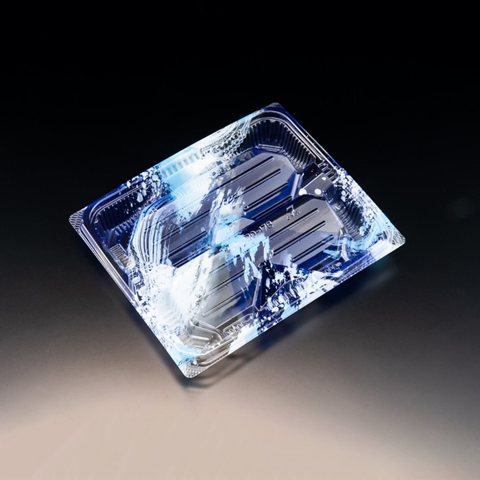 リスパック 刺身容器　バイオ流派　本体 20-17B　深 FAPK552　海洋青 50枚/袋（ご注文単位12袋）【直送品】