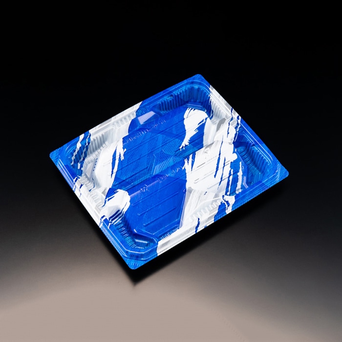 リスパック 刺身容器　バイオ流派　本体 20-17B　深 FAPK554　めいかい青 50枚/袋（ご注文単位12袋）【直送品】