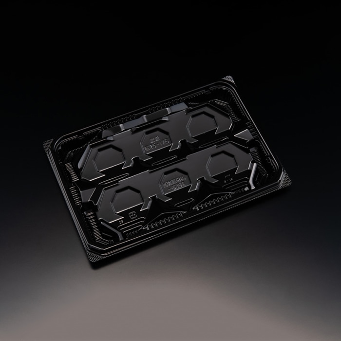 リスパック 刺身容器　バイオ流派　本体 25-17B　盛 FAPK671　黒 50枚/袋（ご注文単位8袋）【直送品】