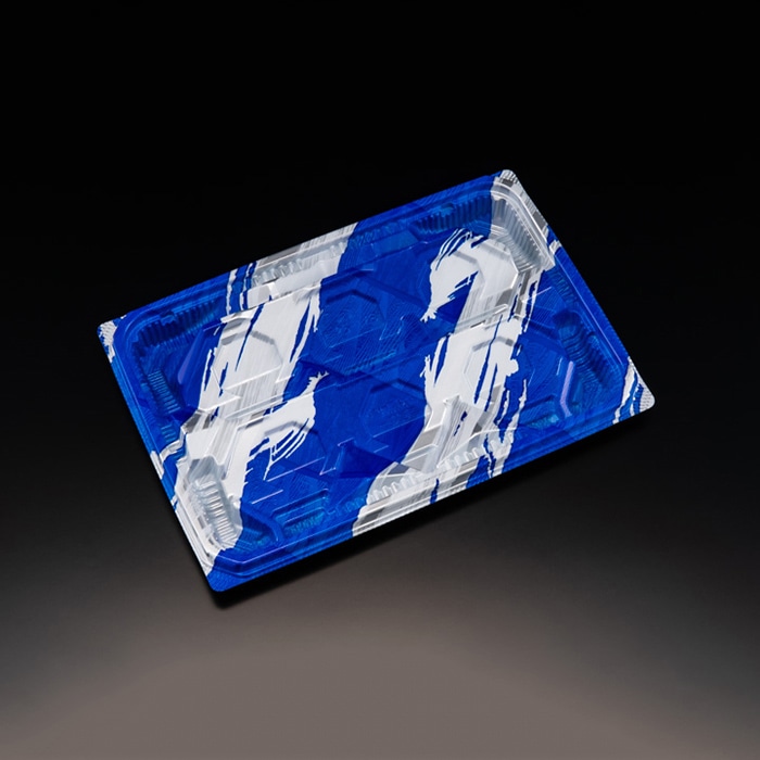 リスパック 刺身容器　バイオ流派　本体 25-17B　盛 FAPK674　めいかい青 50枚/袋（ご注文単位8袋）【直送品】