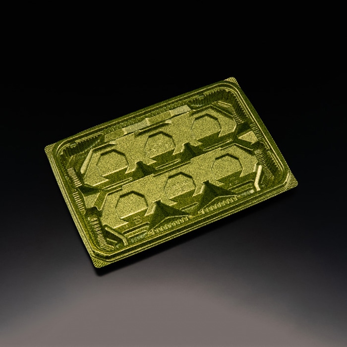 リスパック 刺身容器　バイオ流派　本体 25-17B　盛 FAPK675　ステラグリーン 50枚/袋（ご注文単位8袋）【直送品】