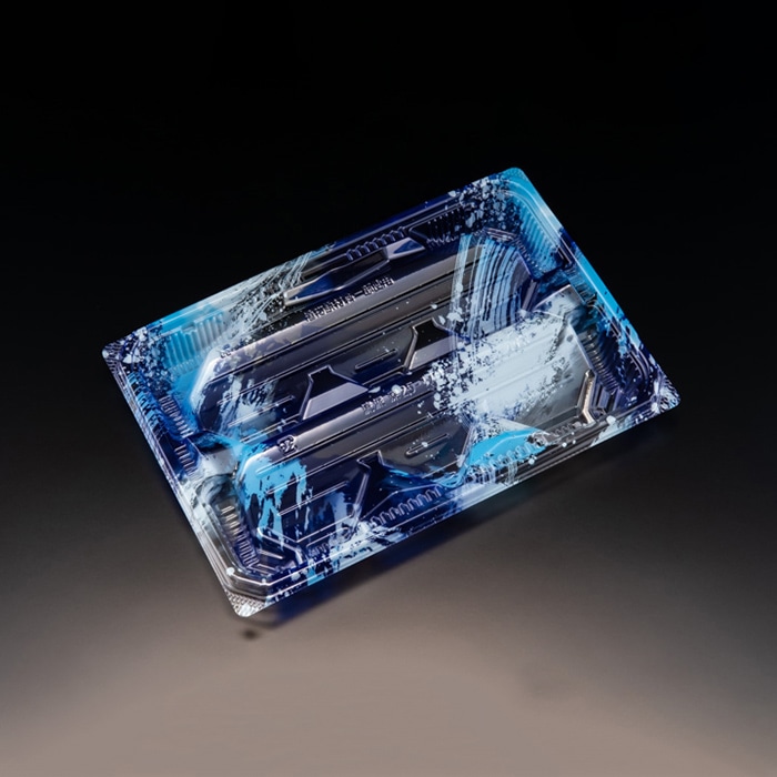 リスパック 刺身容器　バイオ流派　本体 25-17B　深 FAPK692　海洋青 50枚/袋（ご注文単位8袋）【直送品】