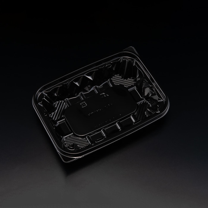 リスパック 惣菜容器　バイオアソートケース　本体 18-13B（33） PBPU382　黒 50枚/袋（ご注文単位18袋）【直送品】