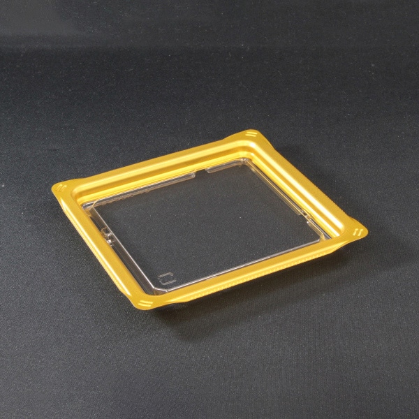 リスパック 惣菜容器　バイオカップキューブ　内嵌合蓋 13-TC 金 50枚/袋（ご注文単位12袋）【直送品】