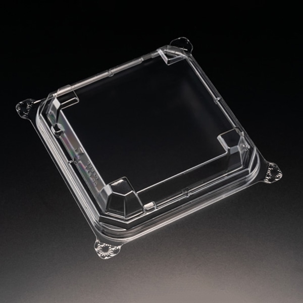 リスパック お重容器 バイオデリカ 枠重 スマート嵌合蓋 145 OC クリアー防曇 50枚/袋(ご注文単位24袋)【直送品】