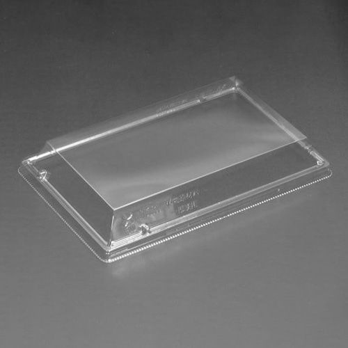 リスパック 寿司容器　豪華折　外嵌合蓋 2-4　OC クリアー防曇 50枚/袋（ご注文単位12袋）【直送品】