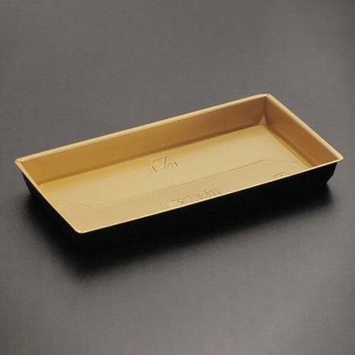 リスパック 寿司容器　豪華折　本体 2-5B 黒純金 50枚/袋（ご注文単位10袋）【直送品】