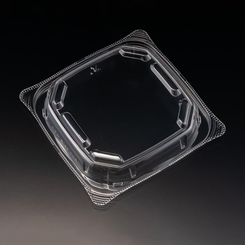 リスパック 丼容器　バイオのぞみ　内嵌合蓋 角160　OC内 クリアー防曇 50枚/袋（ご注文単位18袋）【直送品】