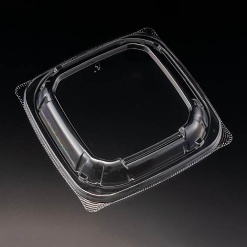リスパック 丼容器　バイオのぞみ　外嵌合蓋 角170　OC外 クリアー防曇 50枚/袋（ご注文単位12袋）【直送品】