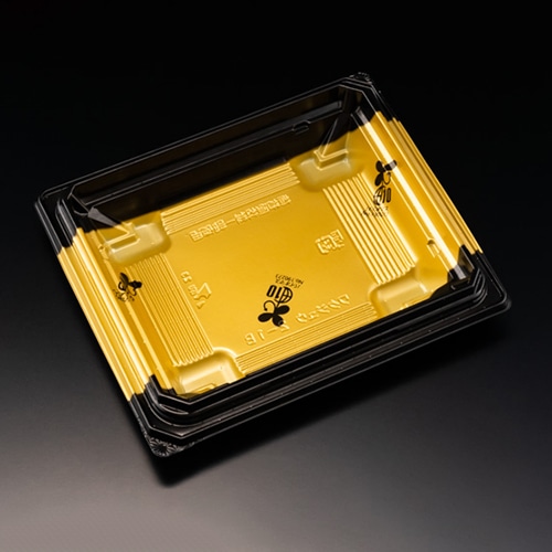 リスパック お重容器　バイオデリカ　枠重　本体 2-1B K-かづき金J10 50枚/袋（ご注文単位18袋）【直送品】