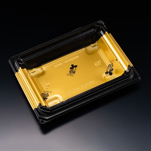 リスパック お重容器　バイオデリカ　枠重　本体 40-1B K-かづき金J10 50枚/袋（ご注文単位18袋）【直送品】