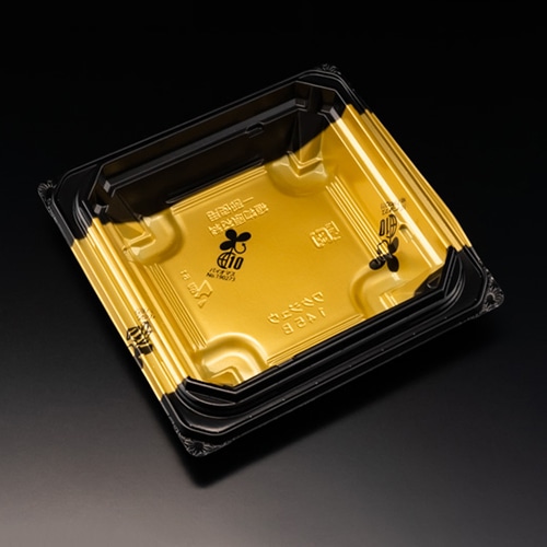 リスパック お重容器 バイオデリカ 枠重 本体 145B K-かづき金J10 50枚/袋(ご注文単位24袋)【直送品】