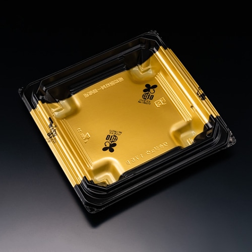 >リスパック お重容器 バイオデリカ 枠重 本体 175B K-かづき金J10 50枚/袋(ご注文単位18袋)【直送品】