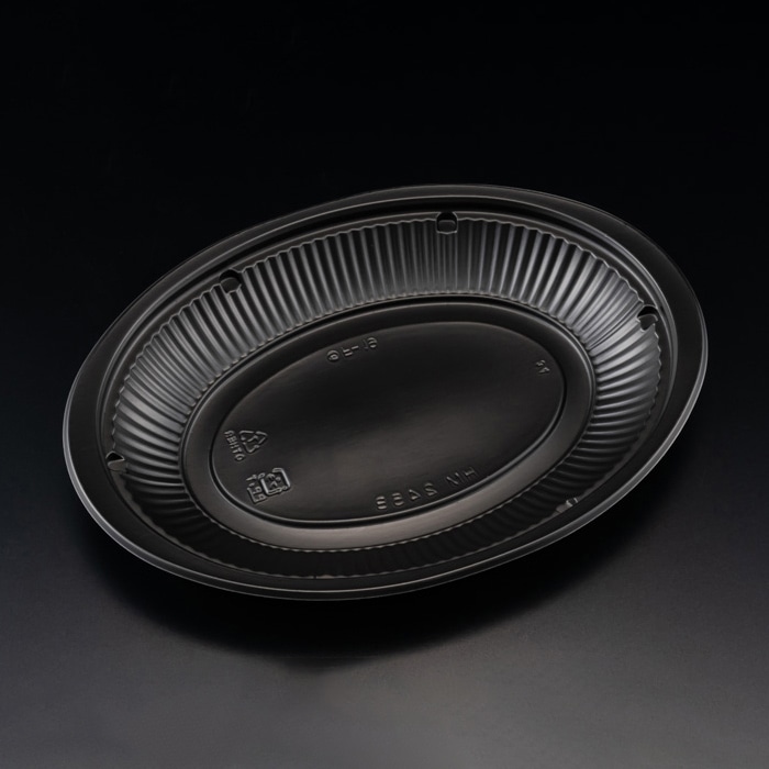 リスパック 軽食容器 バイオデリカ HM 本体 245B 黒 RHIF752 50枚/袋(ご注文単位12袋)【直送品】