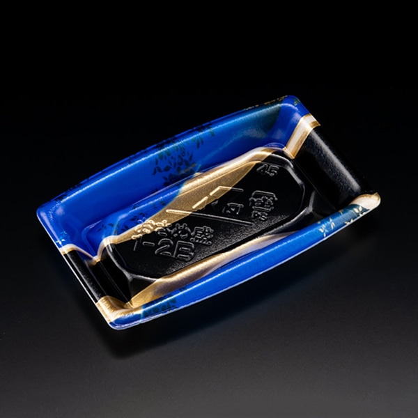 リスパック 寿司容器 おさめ盛 本体 1-2B ひのえ青 RSAN034 50枚/袋（ご注文単位21袋）【直送品】