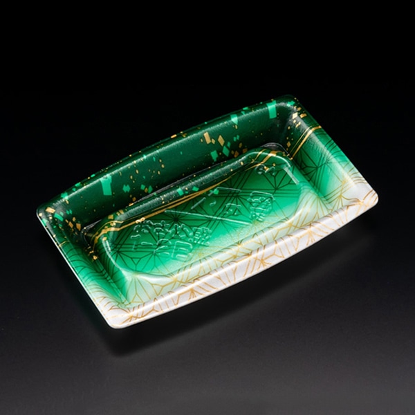 リスパック 寿司容器 おさめ盛 本体 1-2B てんか緑 RSAN036 50枚/袋（ご注文単位21袋）【直送品】