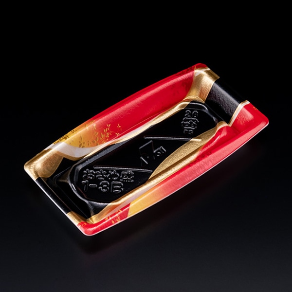 リスパック 寿司容器 おさめ盛 本体 1-3B ひのえ赤 RSAN063 50枚/袋（ご注文単位16袋）【直送品】